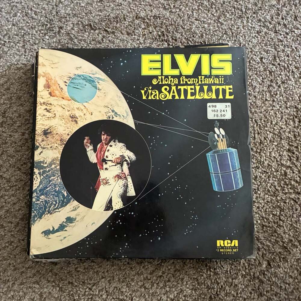 Elvis Presley Aloha From Hawaii Via Satellite Vinyl Album 2 Record Set Stereo